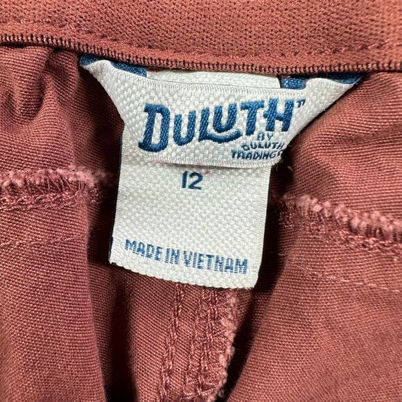 Duluth Trading Co Pants Womens 12 Rust Red Rootstock Gardening Jogger Cotton - Picture 4 of 13